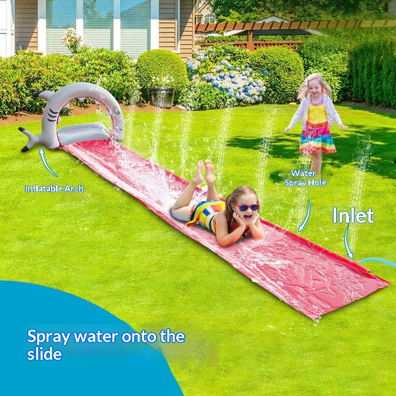 Kids Outdoor Inflatable Water Slide - 어린이 정원용 풍선 고래 물놀이 슬라이드