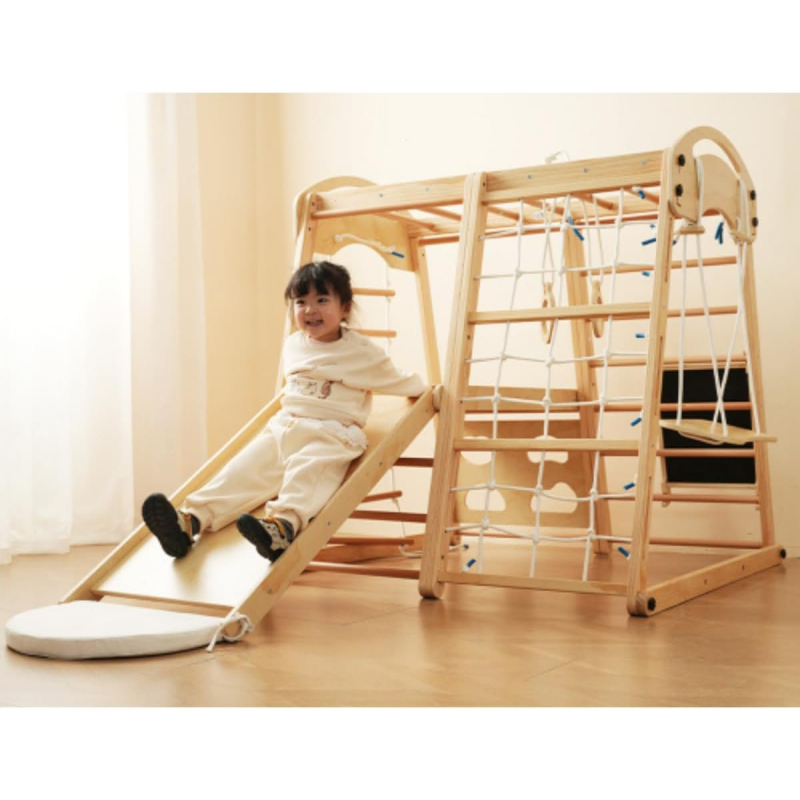 Kids Outdoor Climbing Frame - 어린이용 나무 실내 미끄럼틀 실내 정글짐