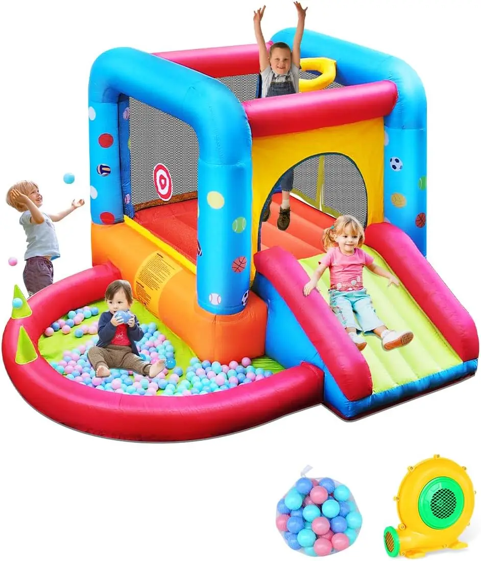 Kids Outdoor Inflatable Water Slide - 스텝4펀 에어바운스, 어린이용 성 모양 슬라이드