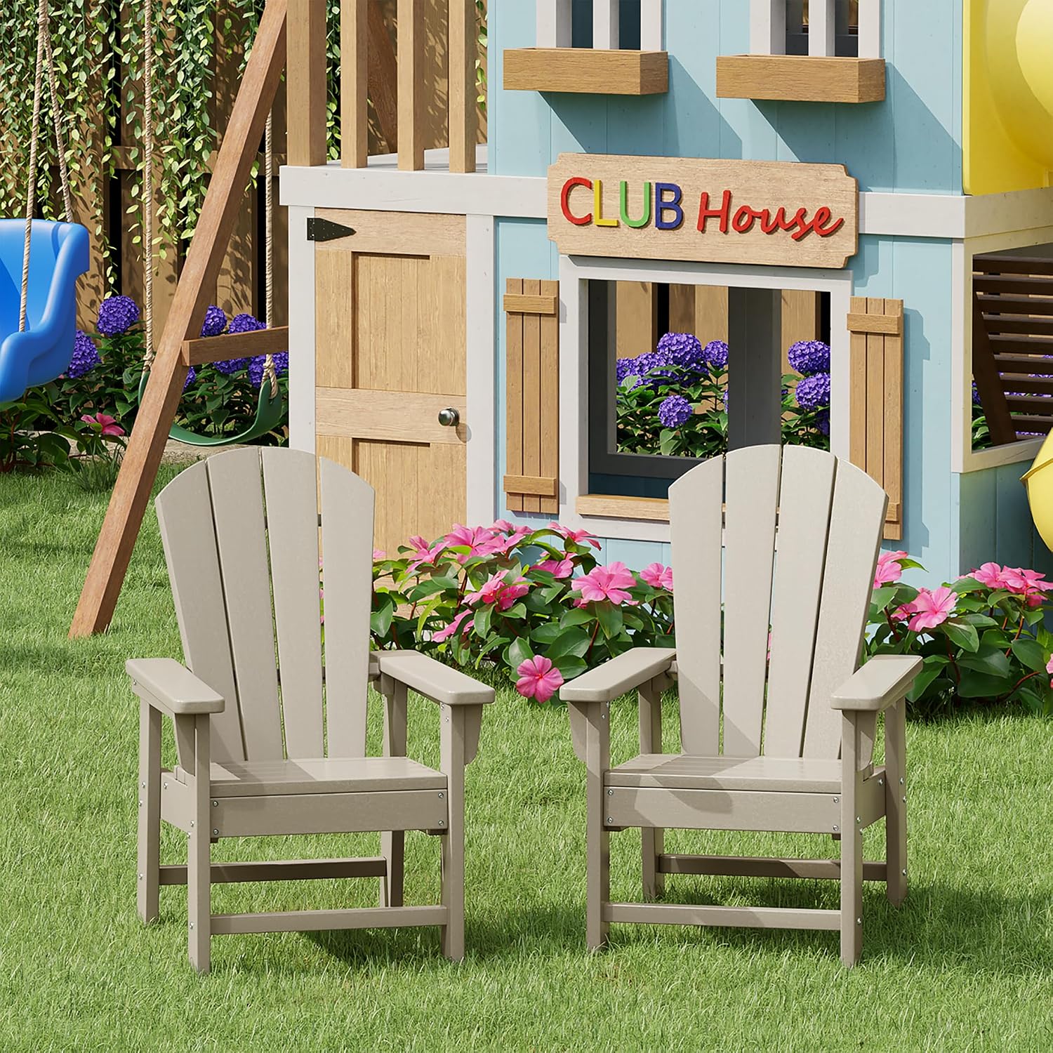 Kids Outdoor Furniture Set - 어린이 야외 의자 2개 세트, 정원