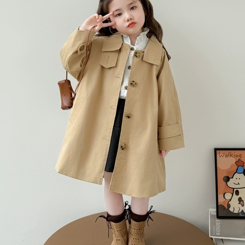 Kids Outdoor Clothing - 여아 코트 방풍 재킷 면 아웃웨어