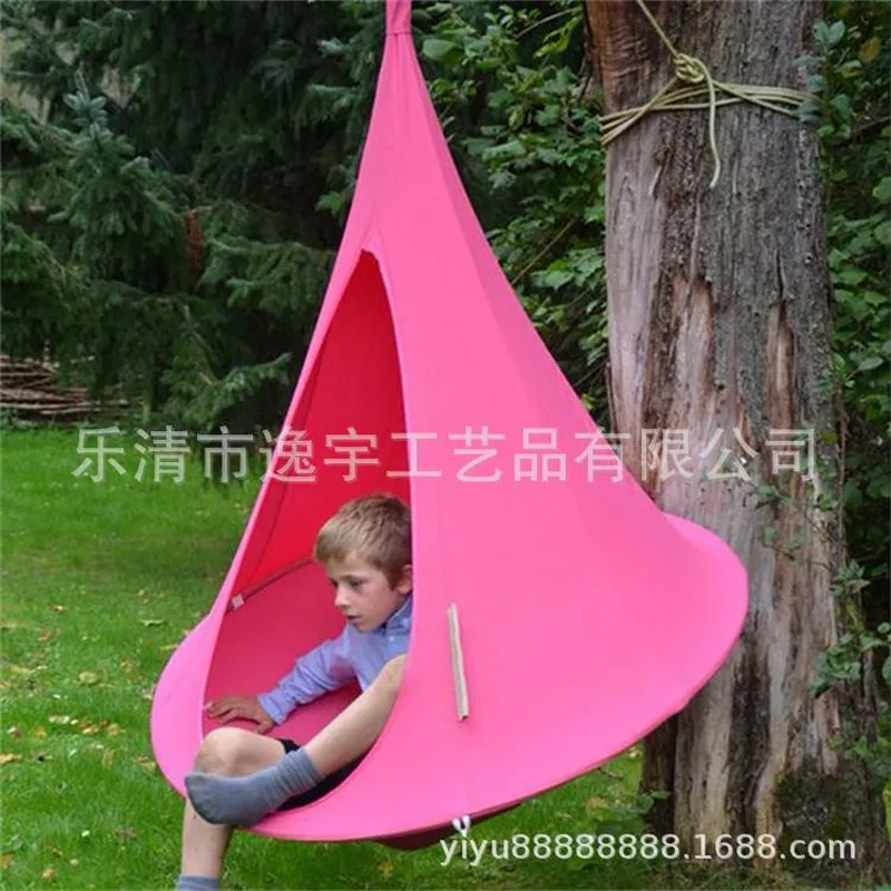 Kids Outdoor Hanging Chair - 야외용 나무 텐트 해먹 의자, 발코니