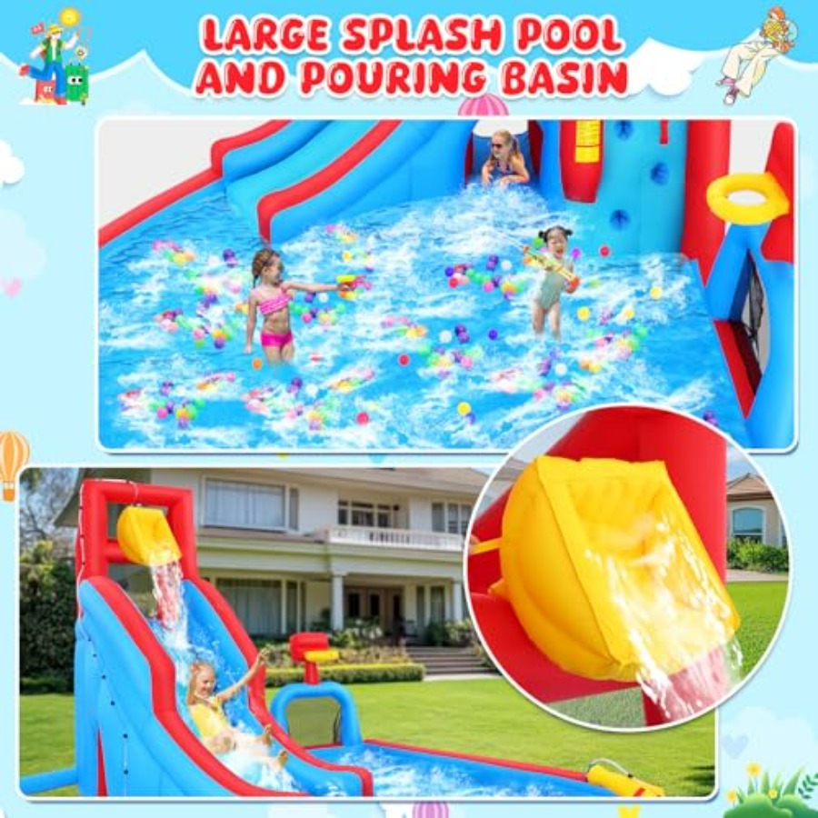 어린이용 뒷마당 야외 물 미끄럼틀 에어바운스 파크: P - Kids Outdoor Inflatable Water Slide 리뷰 및 가격