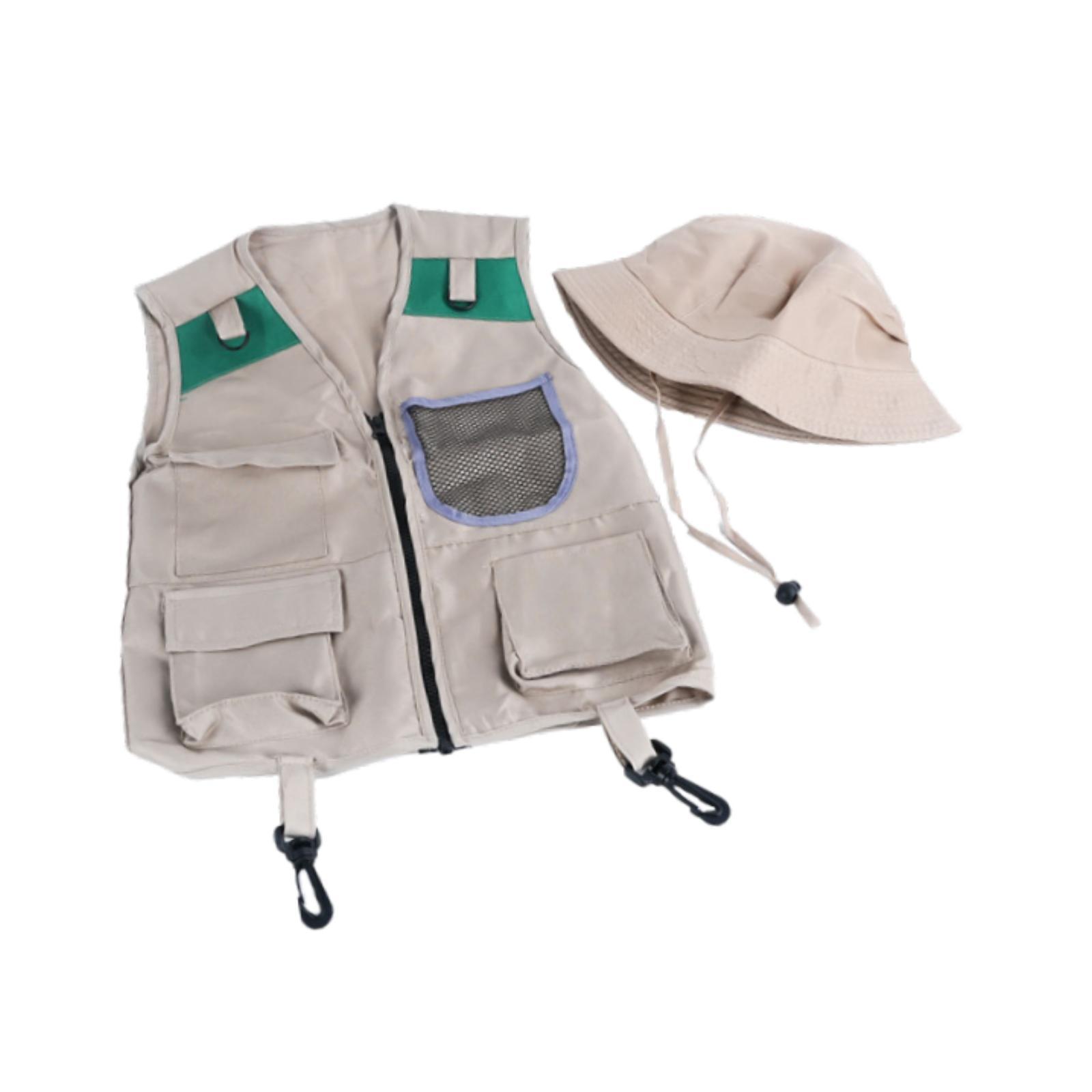어린이 탐험가 조끼와 모자 의상 어린이 야외 활동 야외 - Kids Outdoor Vest 리뷰 및 가격