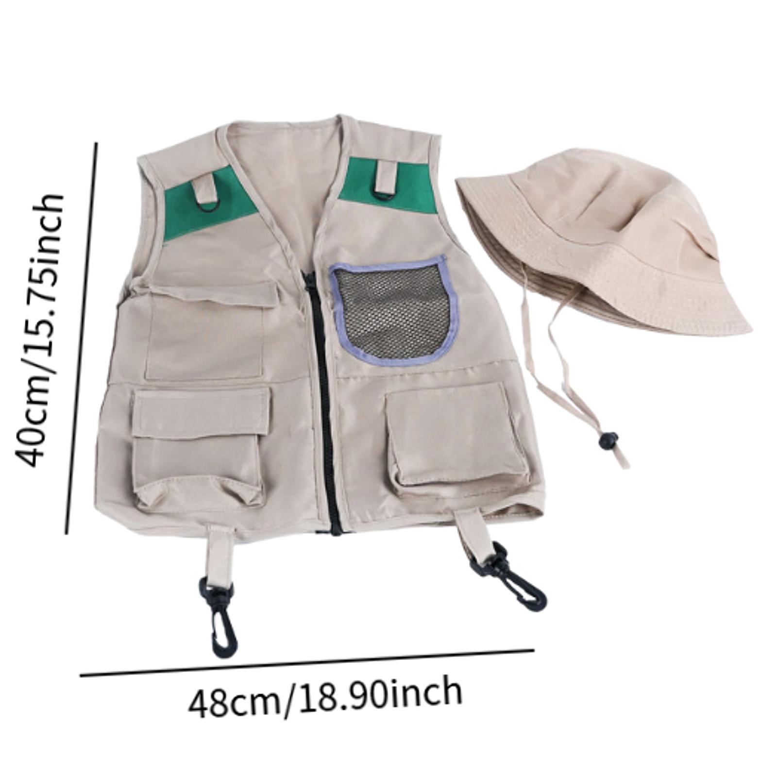 어린이 탐험가 조끼와 모자 의상 어린이 야외 활동 야외 - Kids Outdoor Vest 리뷰 및 가격