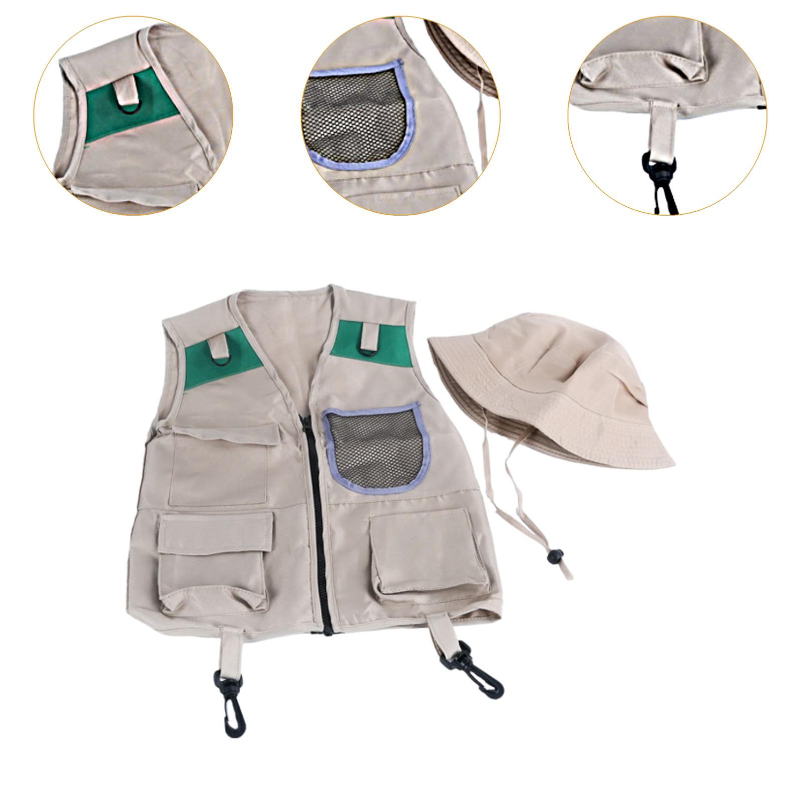 어린이 탐험가 조끼와 모자 의상 어린이 야외 활동 야외 - Kids Outdoor Vest 리뷰 및 가격