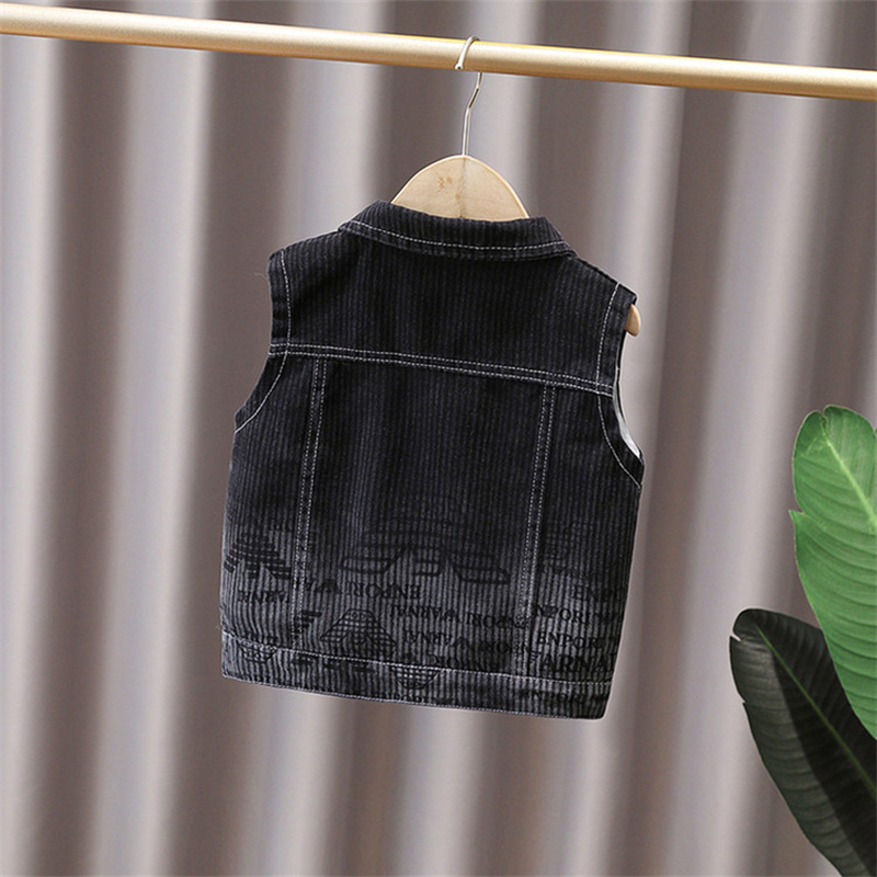 소년 블랙 데님 조끼 봄 가을 스타일 코튼 복장 아동  - Kids Outdoor Vest 리뷰 및 가격