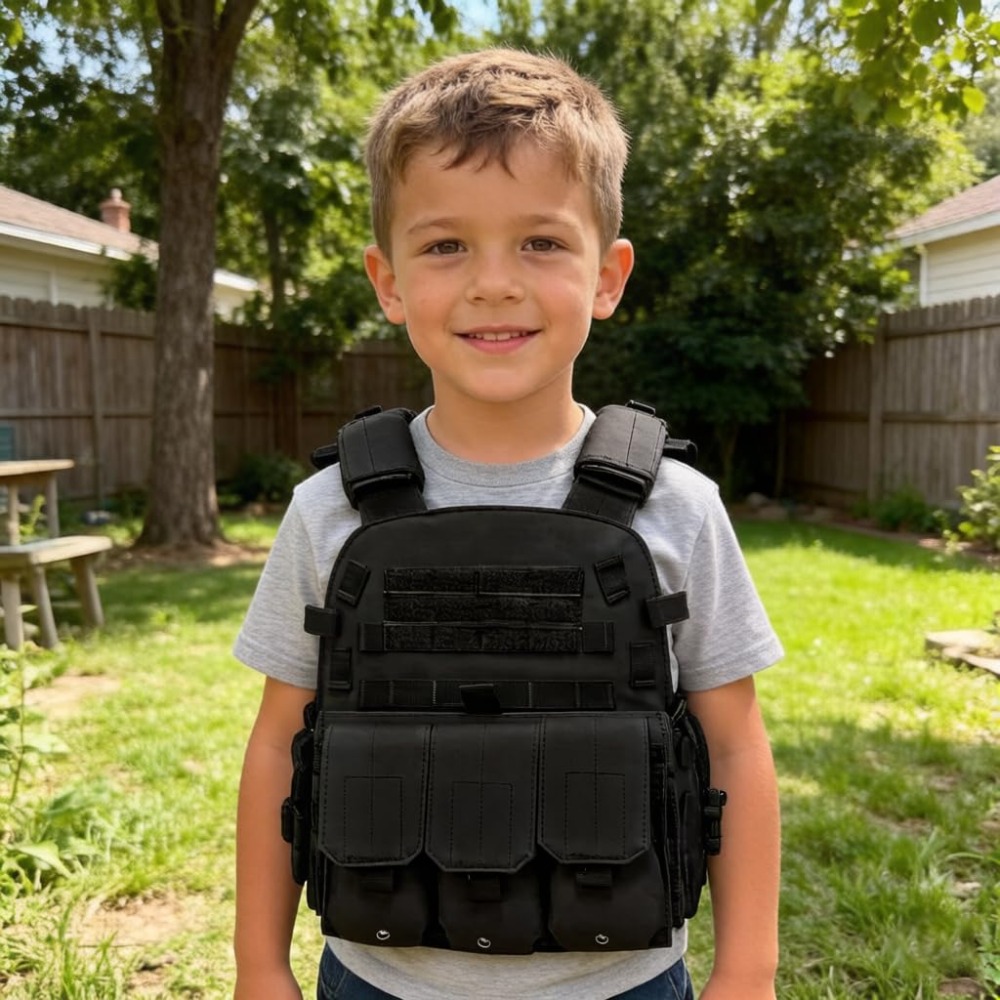 어린이 에어소프트 페인트볼 조끼 야외 CS 게임을위한  - Kids Outdoor Vest 리뷰 및 가격