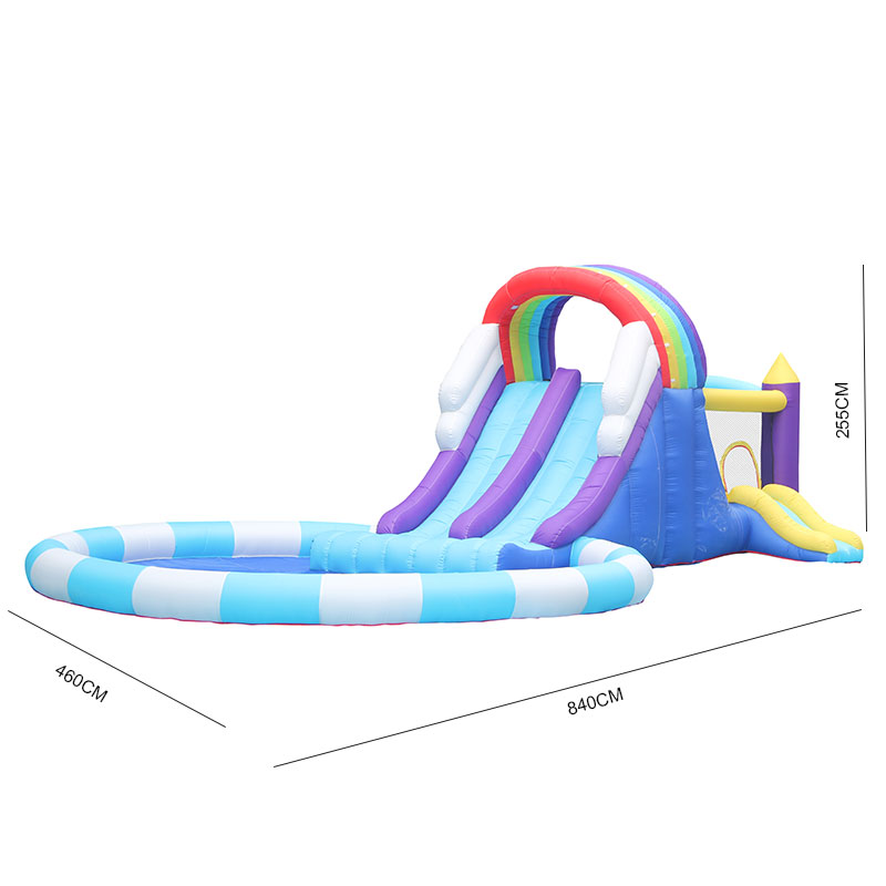 거대 무지개 에어바운스 워터슬라이드 (어린이용 PVC  - Kids Outdoor Inflatable Water Slide 리뷰 및 가격