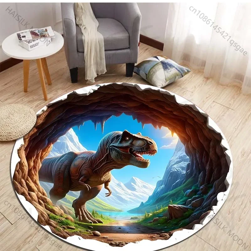 HD 3D 공룡 프린트 원형 러그, 침실 바닥 매트,  - Kids Outdoor Mat 리뷰 및 가격