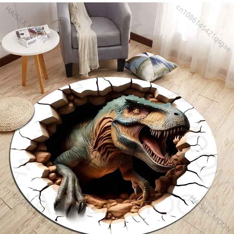 HD 3D 공룡 프린트 원형 러그, 침실 바닥 매트,  - Kids Outdoor Mat 리뷰 및 가격