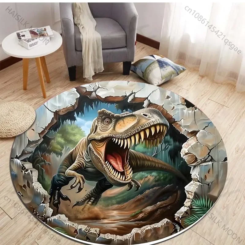 HD 3D 공룡 프린트 원형 러그, 침실 바닥 매트,  - Kids Outdoor Mat 리뷰 및 가격