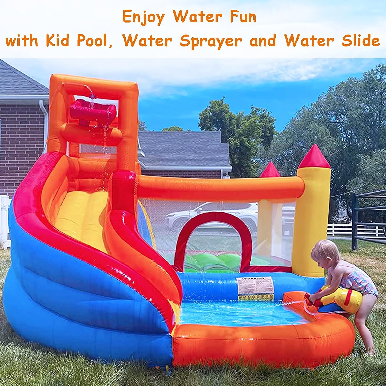 화카스트로 어린이용 수영장 포함 에어바운스 워터슬라이드 - Kids Outdoor Inflatable Water Slide 리뷰 및 가격