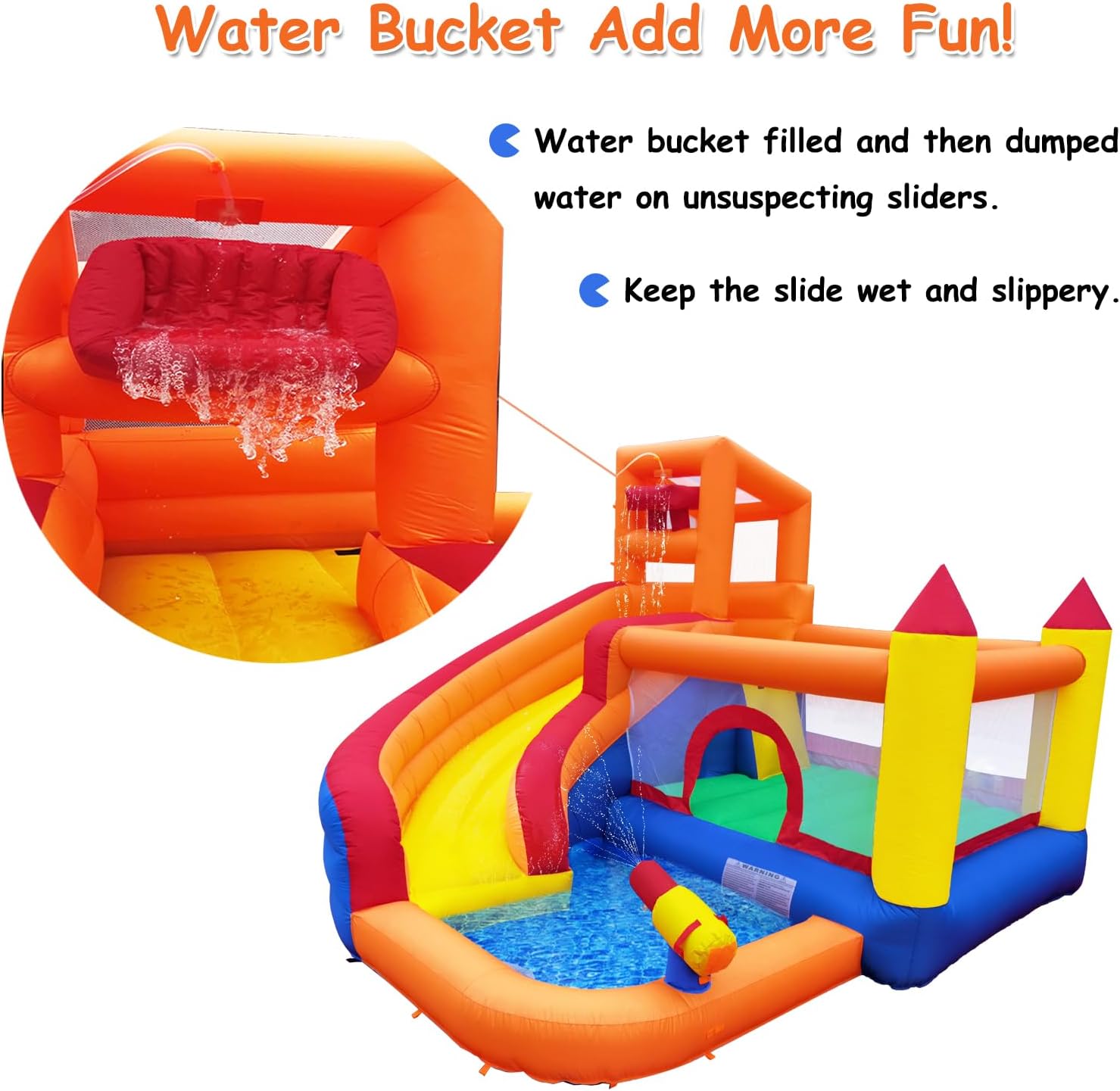 화카스트로 어린이용 수영장 포함 에어바운스 워터슬라이드 - Kids Outdoor Inflatable Water Slide 리뷰 및 가격