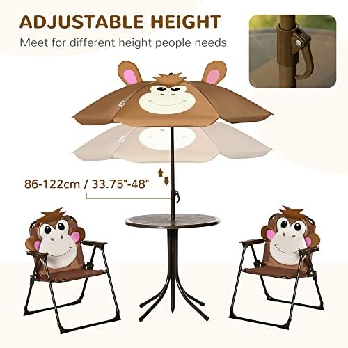 어린이용 테이블 및 의자 세트 피크닉 테이블 우산 브라 - Kids Outdoor Table And Chairs With Umbrella 리뷰 및 가격