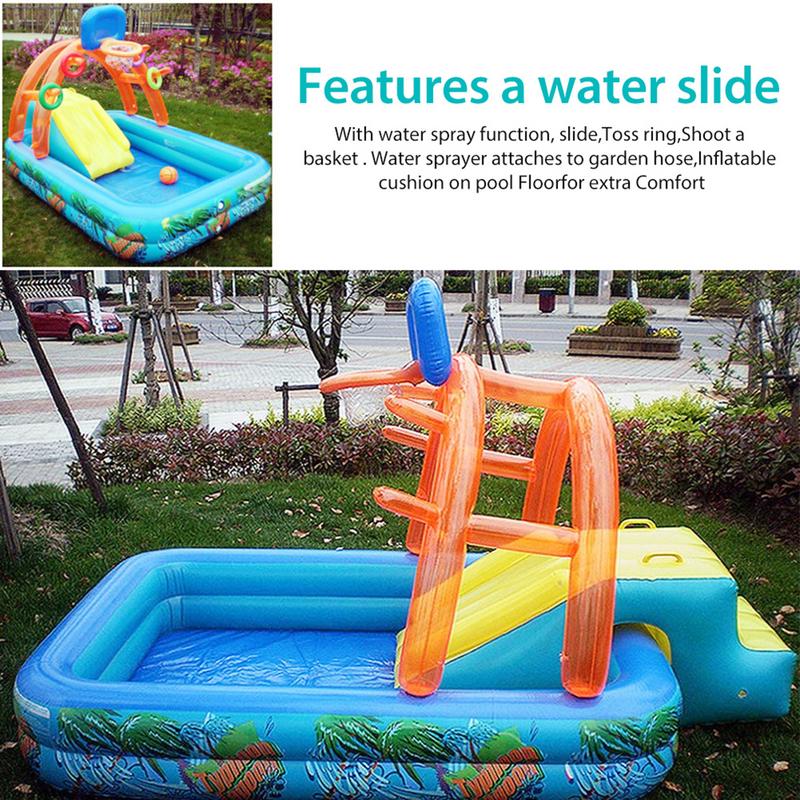 새로운 워터 슬라이드 어린이 재미 잔디 워터 슬라이드  - Kids Outdoor Inflatable Water Slide 리뷰 및 가격