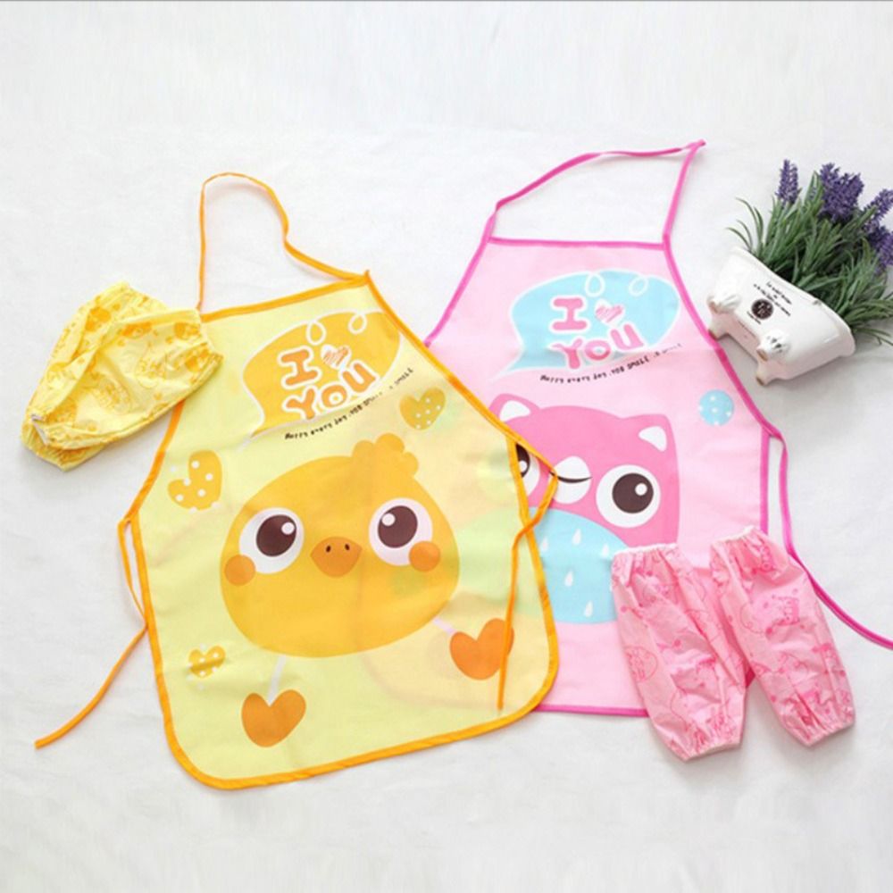 새로운 방수 앞치마 방오 가운 비브 만화 주방 페인팅  - Kids Outdoor Kitchen Accessories 리뷰 및 가격