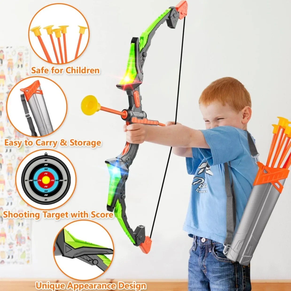 활과 화살 세트 조명 양궁 장난감 어린이 야외 서 대상 - Kids Outdoor Archery Set 리뷰 및 가격