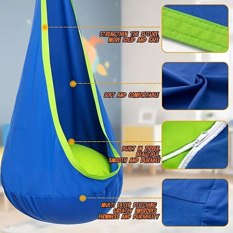 어린이용 실내외 행잉체어, 풍선 쿠션과 나일론 원단으로 - Kids Outdoor Hanging Chair 리뷰 및 가격