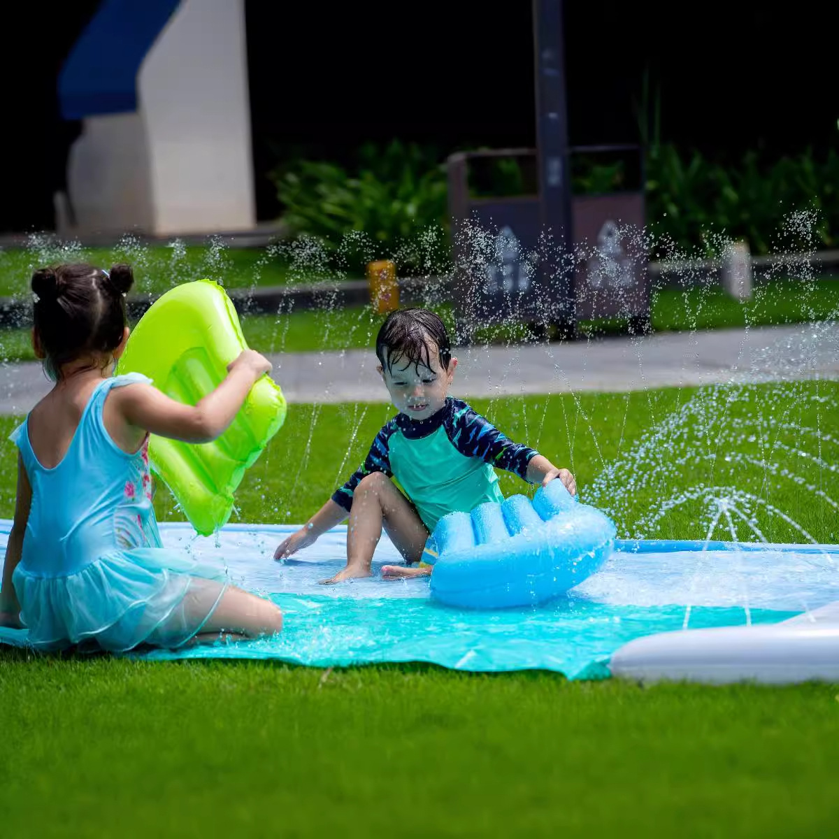 어린이용 인터랙티브 상어 워터 슬라이드 매트, 2인용  - Kids Outdoor Mat 리뷰 및 가격