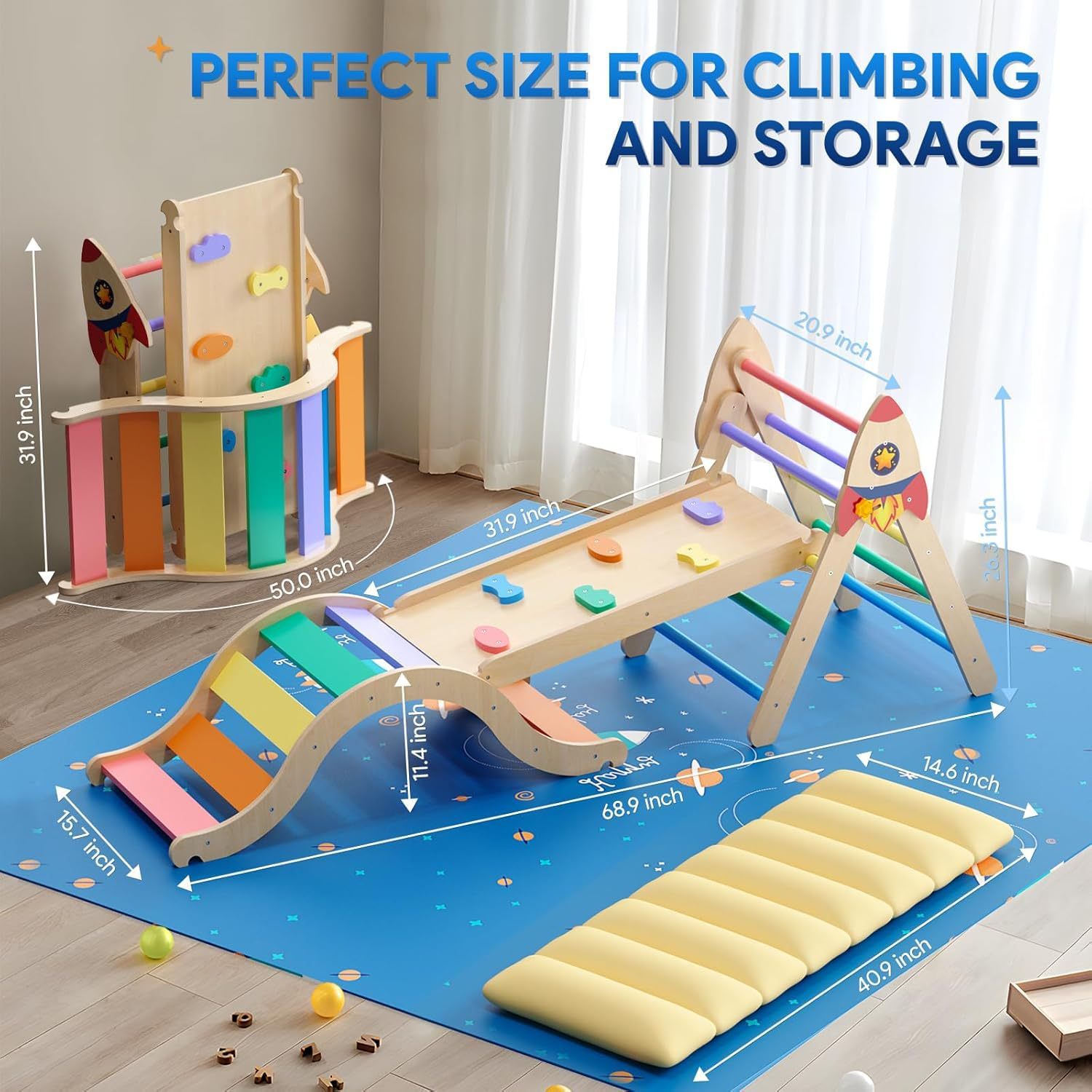 어린이 감각 스포츠 훈련 및 조기 교육용 원목 다용도  - Kids Outdoor Climbing Frame 리뷰 및 가격