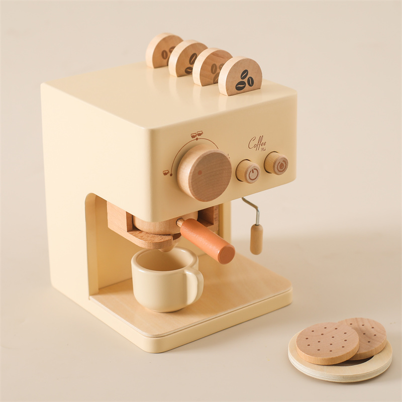 어린이 나무 몬테소리 장난감 세트 어린이 커피 기계 주 - Kids Outdoor Kitchen Accessories 리뷰 및 가격