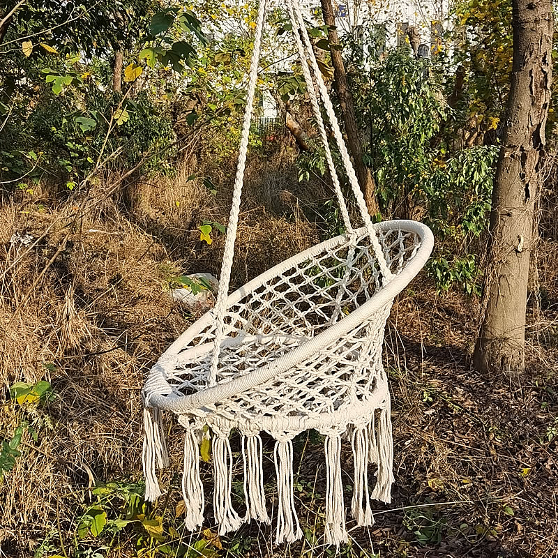 2025 북유럽 정원 수제 니트 라운드 교수형 해먹 야 - Kids Outdoor Hanging Chair 리뷰 및 가격