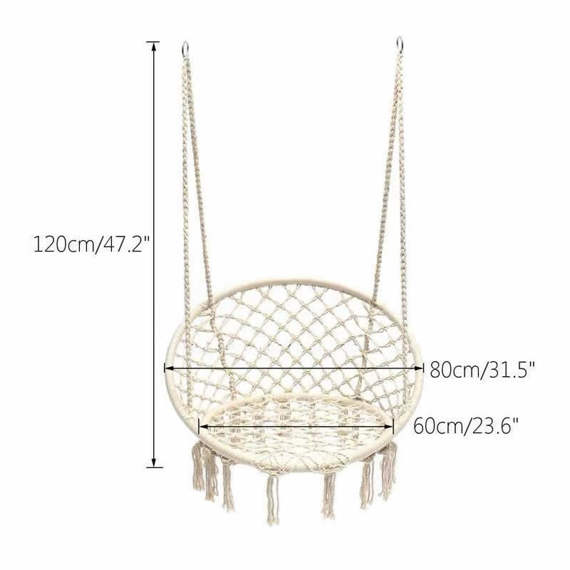 2025 북유럽 정원 수제 니트 라운드 교수형 해먹 야 - Kids Outdoor Hanging Chair 리뷰 및 가격